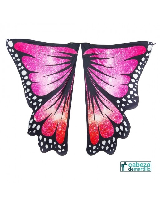 Alas de mariposa, color rosa